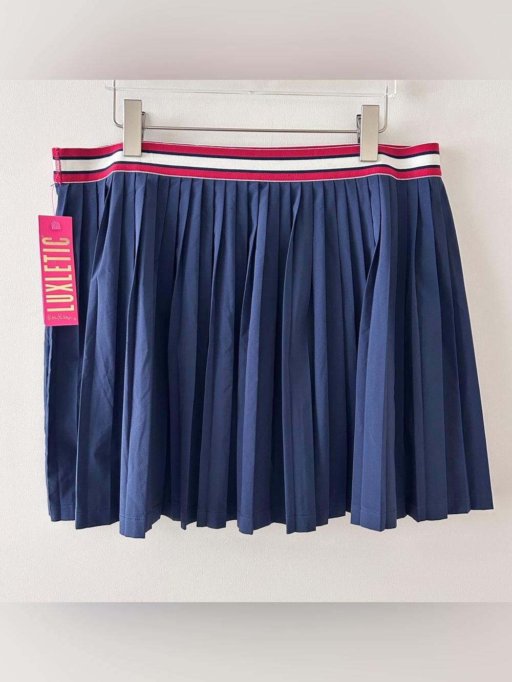 Lilly Pulitzer Makara Pleated Skort Tennis Skirt Pickle Navy UPF 50 NEW Size XL - Picture 6 of 11
